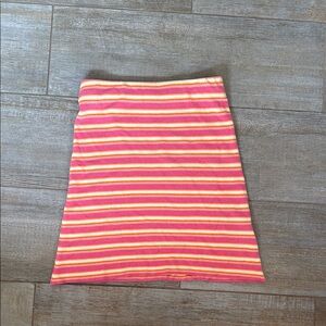 Djerf Avenue Pink and White Pencil Skirt Knee-Length Casual